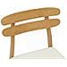 Sedia da pranzo 2 pcs Naturale e chiaro Legno di gomma solido - Foto miniatura 9
