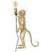Lampada Da Tavolo Monkey Oro In Resina Glam 26x34x55 Cm - Foto miniatura 2