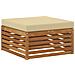 Set divani 8 pcs Naturale e Beige Legno di Acacia Massello - Foto miniatura 4