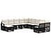 Set Divano da Giardino 11 pcs Nero polyrattan - Foto miniatura 1