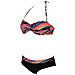 Costume Donna Stripes Twist Bandeau Nero Fantasia 46 - Foto miniatura 2