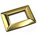 3 Placche Muro 3 Posti Moduli Oro Lucido Compatibile Tipo Bticino Matix - Foto miniatura 1
