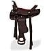 Sella Western Testiera E Pettorale In Vera Pelle 12"" Marrone - Foto miniatura 4