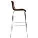2 Sgabelli Alti HOOVER in Tessuto - Set 2 Sgabelli Bar Design H76 cm I Sedie Sgabello Ergonomiche con Schienale Marrone Cromato - Foto miniatura 4
