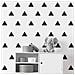 Sticker Per Bambini Triangle - Triangoli - Per Bambini - Da Parete - Nero In Vinile, 24 X 0,15 X 29 Cm - Foto miniatura 1