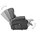Poltrona Alzapersona Massaggiante Grigio Chiaro Tessuto - Foto miniatura 5