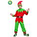Costume Elfo Di Babbo Natale Bambino 5/6 Anni - Foto miniatura 1