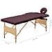 Lettino da Massaggio a 2 Sezioni in Legno Viola Vino - Foto miniatura 5
