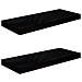 Scaffali A Parete 2 Pz Nero Lucido 60x23,5x3,8 Cm In Mdf - Foto miniatura 2