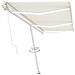 Tenda da Sole Retrattile Manuale con LED 600x300 cm Crema - Foto miniatura 6