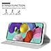 Custodia Compatibile Con Samsung Galaxy A51 In Classy Argento - Coperchio Protettiva Con Chiusura Magnetica, Funzione Stand E Tasca Per Le Carte - Foto miniatura 3