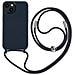 Cover Semirigida Per Iphone 14 Cordino Nylon Intrecciato 80 Cm Blu - Foto miniatura 1