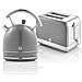 Set Per La Colazione Bollitore 1,8l Tostapane Senza Fili 2 Fette Larghe Colore Grigio - Foto miniatura 1