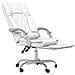 Poltrona Da Ufficio Massaggiante Reclinabile Bianca Similpelle - Foto miniatura 6