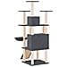 Albero Per Gatti Con Tiragraffi In Sisal Grigio Scuro 154 Cm - Foto miniatura 4