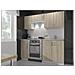 Mobile cucina modulare con piano di lavoro LIMA, 3 cassetti, 60x44,5x82 cm, Colore Bianco e Sonoma Quercia - Foto miniatura 5
