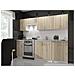 Mobile cucina modulare con piano di lavoro LIMA, 3 cassetti, 60x44,5x82 cm, Colore Bianco e Sonoma Quercia - Foto miniatura 6