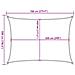 Vela Parasole 160 G /m Rettangolare Grigio Chiaro 5x7 M In Hdpe - Foto miniatura 9