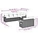 Set Divani Da Giardino Con Cuscini 7pz Nero Polyrattan - Foto miniatura 2