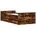 Giroletto Con Cassetti Rovere Fumo 75x190 Cm Small Single - Foto miniatura 3
