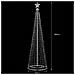 Albero Natale Luminoso Colore Blu 753 LED 280cm Decorazione Esterno Natalizio - Foto miniatura 3