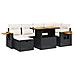 Set Divani da Giardino con Cuscini 7pz Nero Polyrattan - Foto miniatura 1
