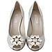 Scarpe Dã©colletã© Raso Tacco Aperto Cristalli Bianchi - Eu35/us4.5 - Foto miniatura 4