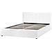 Letto Contenitore Bouclé Montlaur 160 X 200 Cm Bianco - Foto miniatura 4