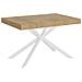 Tavolo allungabile 90x120/380 cm Plaker quercia natura gambe bianche - Foto miniatura 1