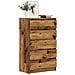 Cassettiera Legno Antico 60x36x103 Cm In Legno Multistrato - Foto miniatura 1