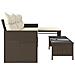 Lusso Casadino -  Divano Da Giardino Con Tavolo E Cuscini A L Marrone Polyrattan - Foto miniatura 5