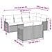 Set Divani Giardino 7 pezzi Cuscini Grigio Chiaro Polyrattan,  Divano Giardino 2 posti Cuscini Grigio Chiaro Polyrattan - Foto miniatura 8