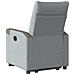 Poltrona Alzapersona Reclinabile Grigio Chiaro in Tessuto - Foto miniatura 7