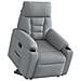 Poltrona Reclinante Alzapersona Elettrica Grigio Chiaro Tessuto - Foto miniatura 3