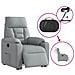 Poltrona Reclinante Alzapersona Elettrica Grigio Chiaro Tessuto - Foto miniatura 9