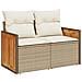 Set Divano da Giardino 8 pz con Cuscini Beige in Polyrattan - Foto miniatura 3