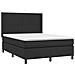 Giroletto a Molle con Materasso e LED Nero 140x200cm Similpelle - Foto miniatura 4