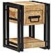Comodino 40x40x40 cm Legno massello di mango - Foto miniatura 3
