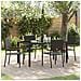 Set da Pranzo per Giardino 5 pcs Nero 150 x 90 x 75 cm - Foto miniatura 2
