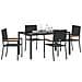 Set da Pranzo per Giardino 5 pcs Nero 150 x 90 x 75 cm - Foto miniatura 3