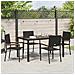 Set da Pranzo per Giardino 5 pcs Nero 150 x 90 x 75 cm - Foto miniatura 4