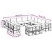 Set Divano da Giardino con cuscino 13 pcs Nero Alluminio - Foto miniatura 8