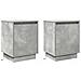 Armadio da Notte con 2 pcs Grigio cemento 39 x 34.5 x 50 cm - Foto miniatura 1