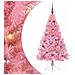 Albero di Natale artificiale con luci integrate Rosa 150 cm PVC - Foto miniatura 1