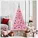 Albero di Natale artificiale con luci integrate Rosa 150 cm PVC - Foto miniatura 2