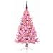 Albero di Natale artificiale con luci integrate Rosa 150 cm PVC - Foto miniatura 3