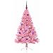 Albero di Natale artificiale con luci integrate Rosa 150 cm PVC - Foto miniatura 4