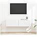 Mobile TV da parete 2 pcs Bianco 60 x 31 x 29.5 cm - Foto miniatura 2
