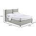 Diamante - Letto Piazza E Mezza Sfoderabile, Grigio Chiaro - Foto miniatura 4