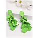 Orecchini a Forma di Petalo in Verde - Foto miniatura 2